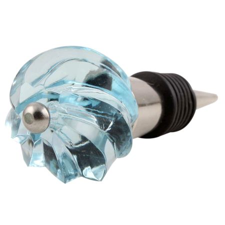 Water Interior Glass Cut Wine Stopper